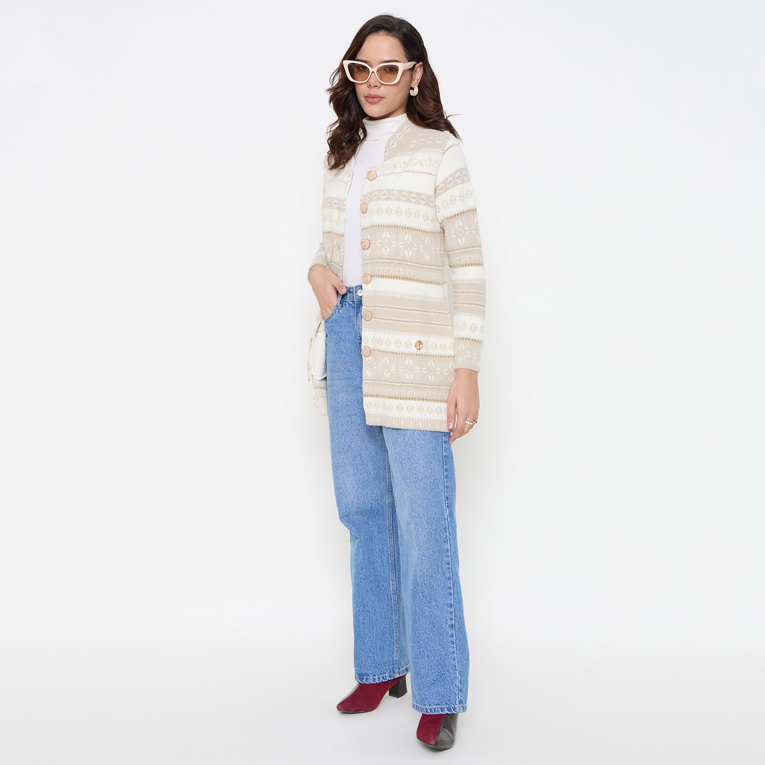 Duke Urban Women Full Sleeve Long Coat Cardigan (SDS1363)