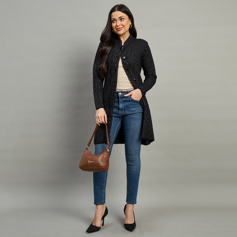 Duke Urban Women Full Sleeve Self Design Sweater (SDS1260R)