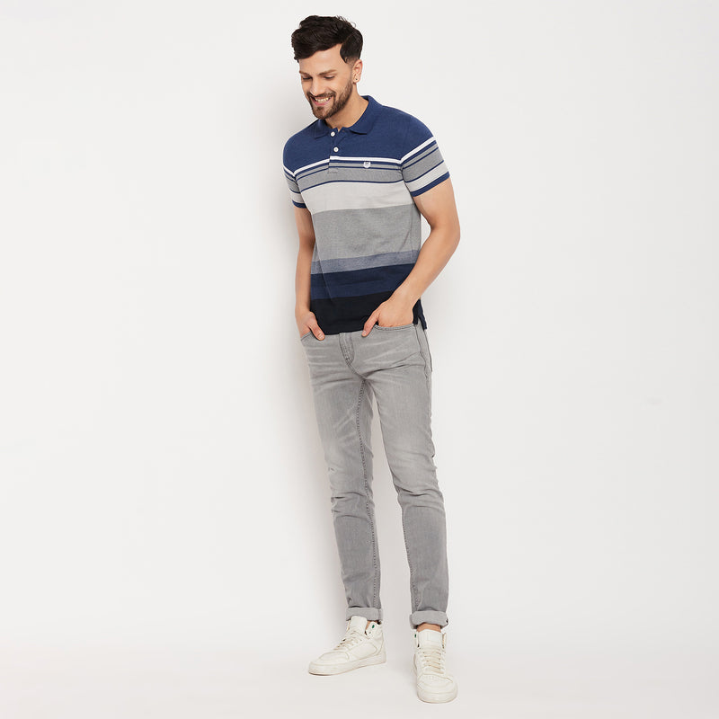 Duke Stardust Men Half Sleeve Polo Neck Cotton T-shirt (LF7013)