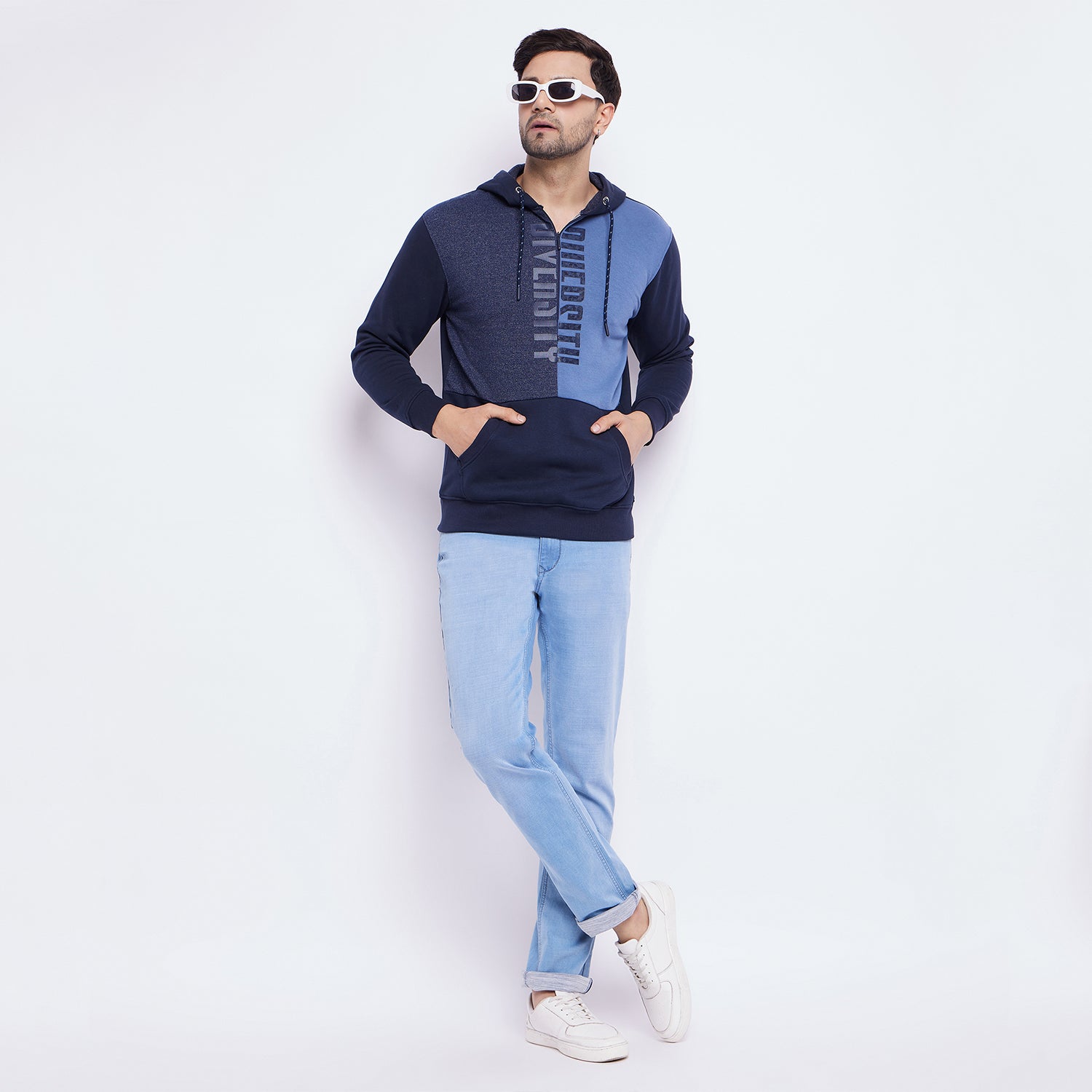 Duke Urban Men Half Zip Hooded Sweatshirt (LF6251)
