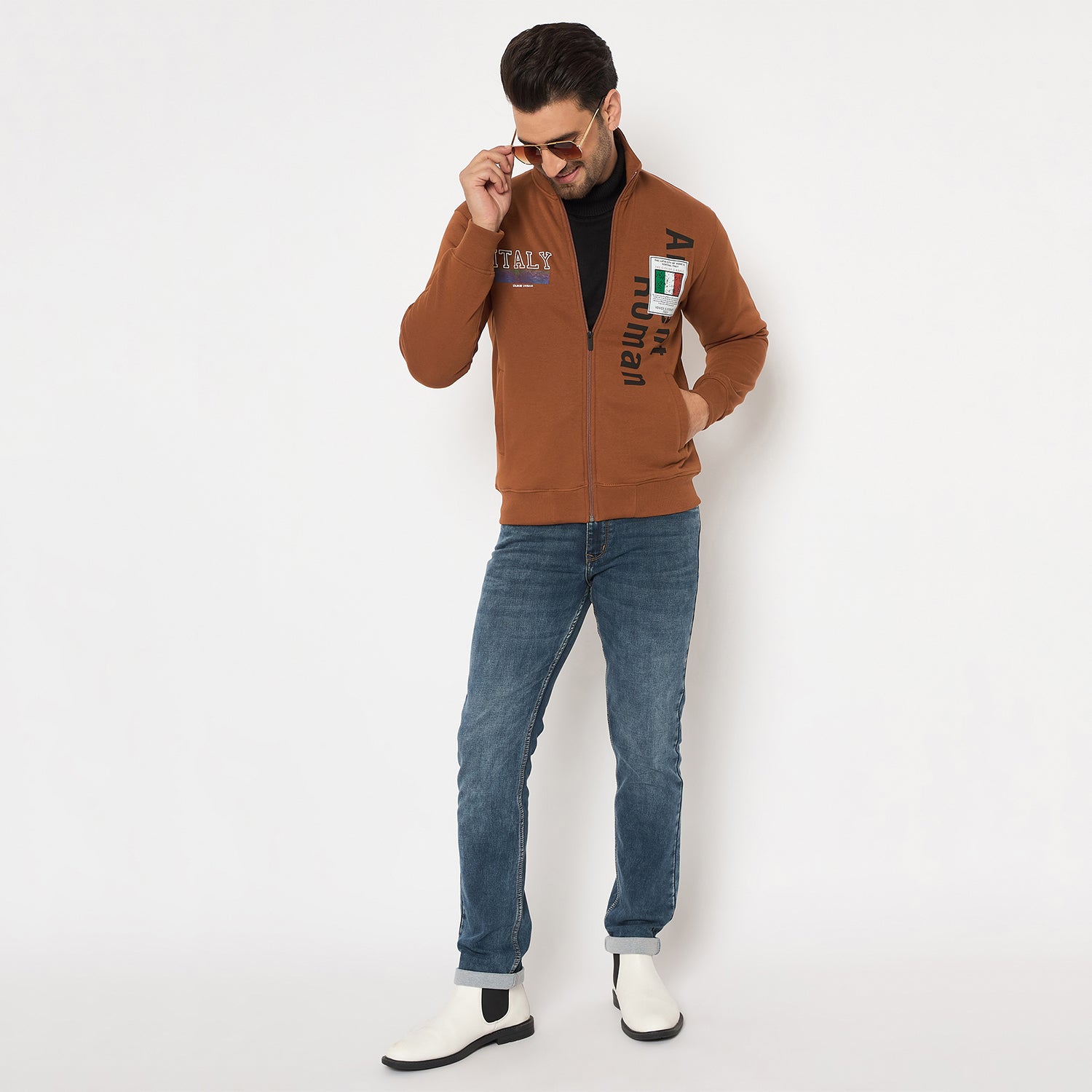 Duke Urban Men Full Sleeve Zipper Sweatshirt (LF6377)