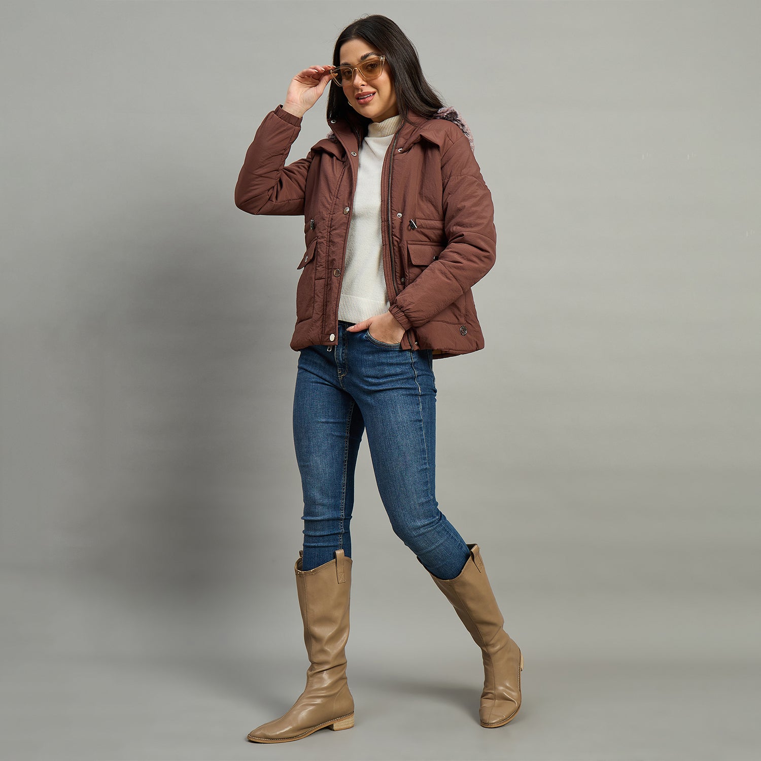 Duke Urban Women Short Style Full Sleeve Hooded Jacket (SDZ4111)