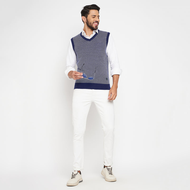 Duke Urban Men Sleeveless V Neck Sweater (SDS2033)