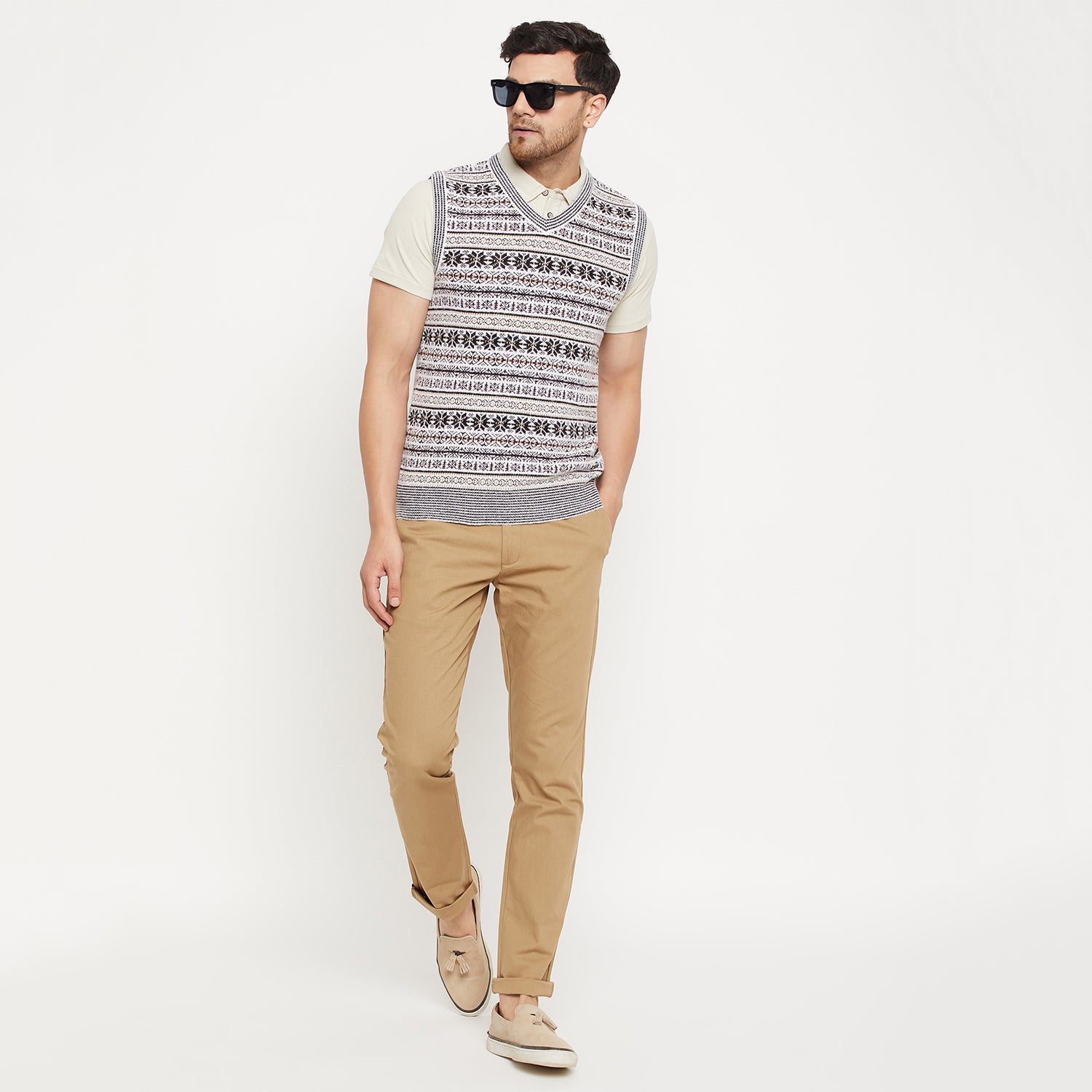Duke Urban Men Sleeveless V Neck Sweater (SDS2161)