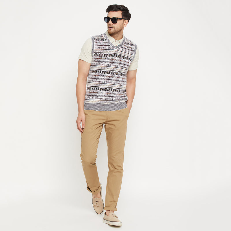 Duke Urban Men Sleeveless V Neck Sweater (SDS2161)