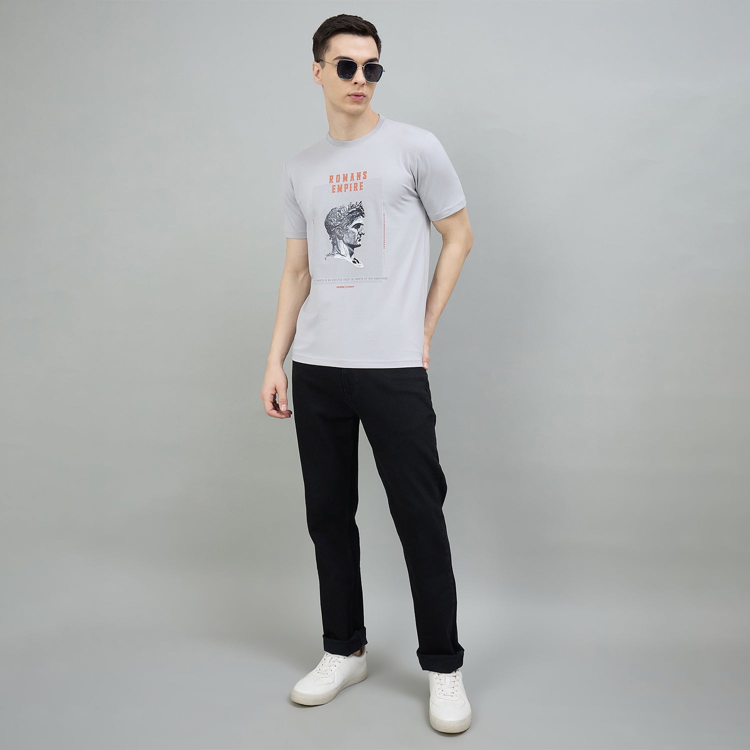 Duke Urban Men Graphic Print Half Sleeve Round Neck Casual Tshirt (LF7504)