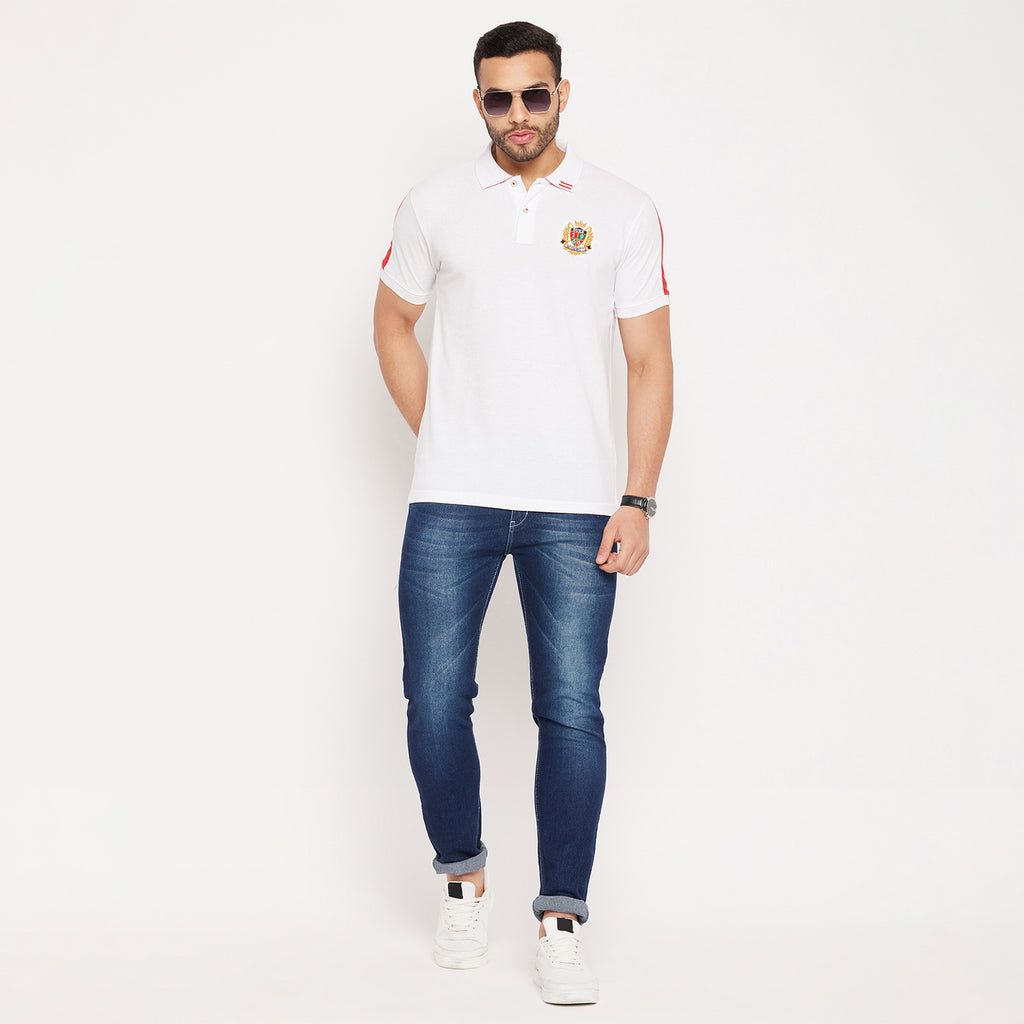 Duke Stardust Men Half Sleeve Polo Neck Cotton T-shirt (4007)