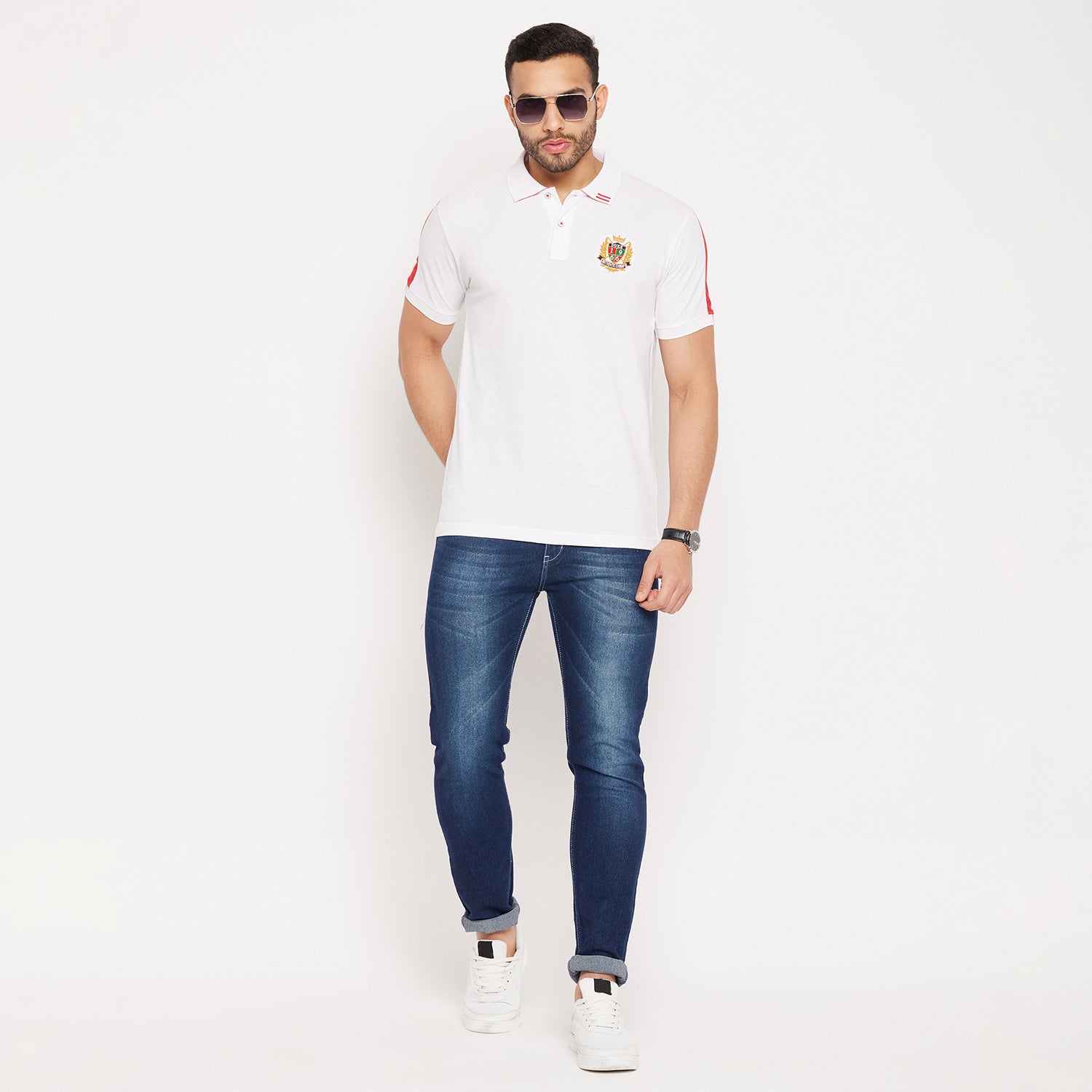 Duke Stardust Men Half Sleeve Polo Neck Cotton T-shirt (4007)