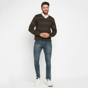 Duke Stardust Men Full Sleeve V Neck Sweater (SDS2045)