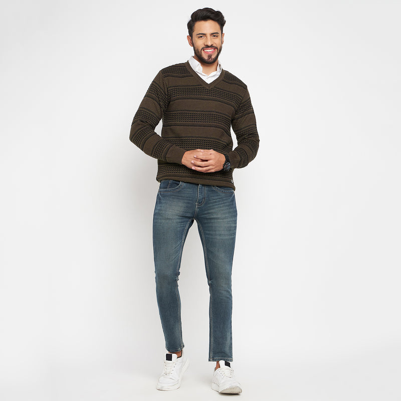 Duke Urban Men Full Sleeve V Neck Sweater (SDS2045)