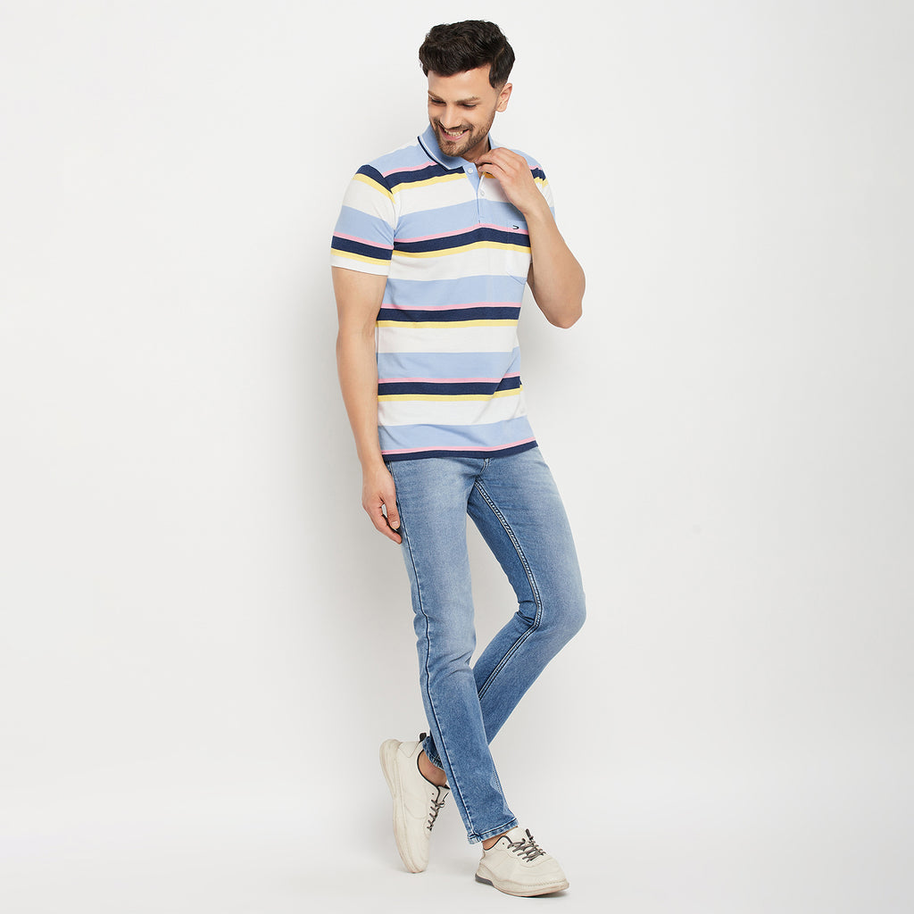 Duke Stardust Men Half Sleeve Polo Neck Cotton T-shirt (1069)