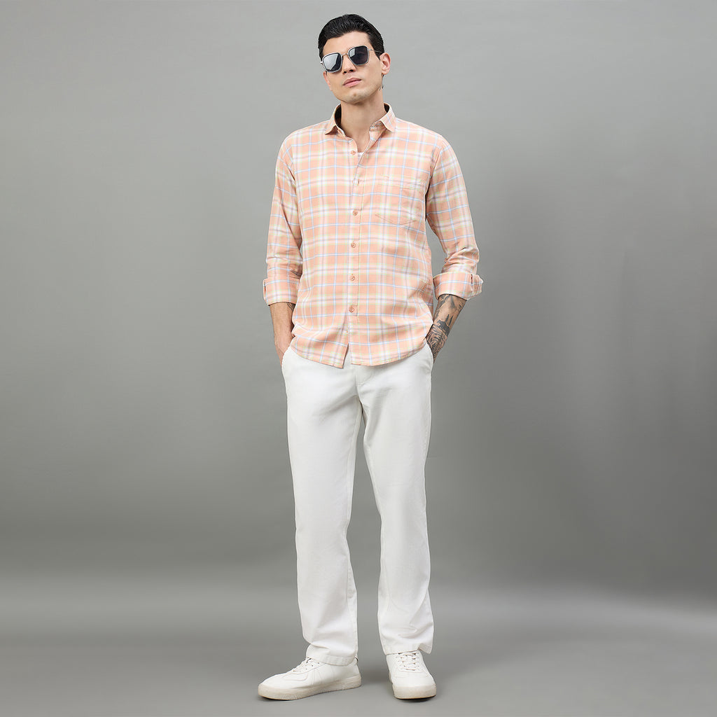 Duke Urban Men Checkered Pure Cotton Slim Fit Casual Full Sleeve Shirt (SDO8CKBM)