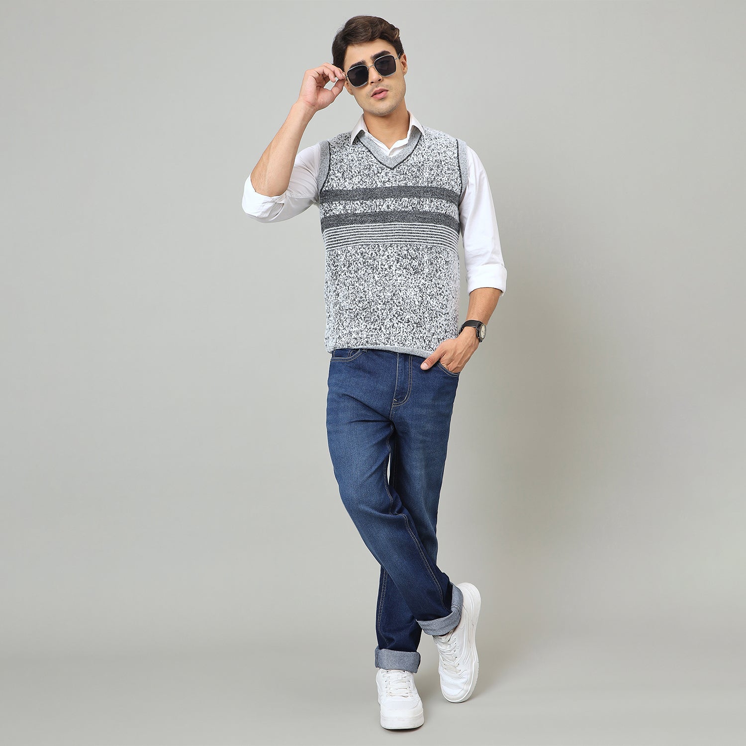 Duke Urban Men V-neck sleeveless sweater (SDS2213)