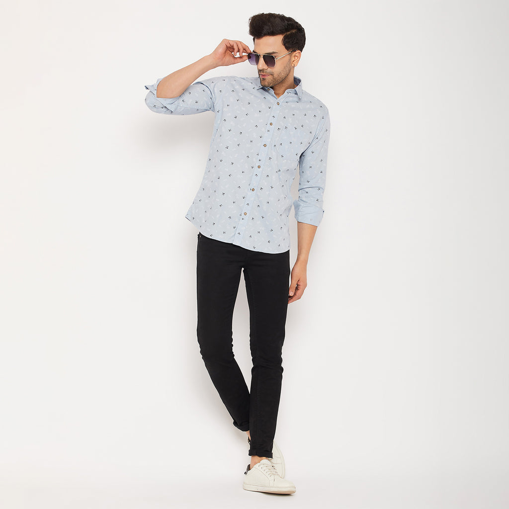 Duke Men Stardust Cotton Full Sleeve Shirt (SDO8PRTG)
