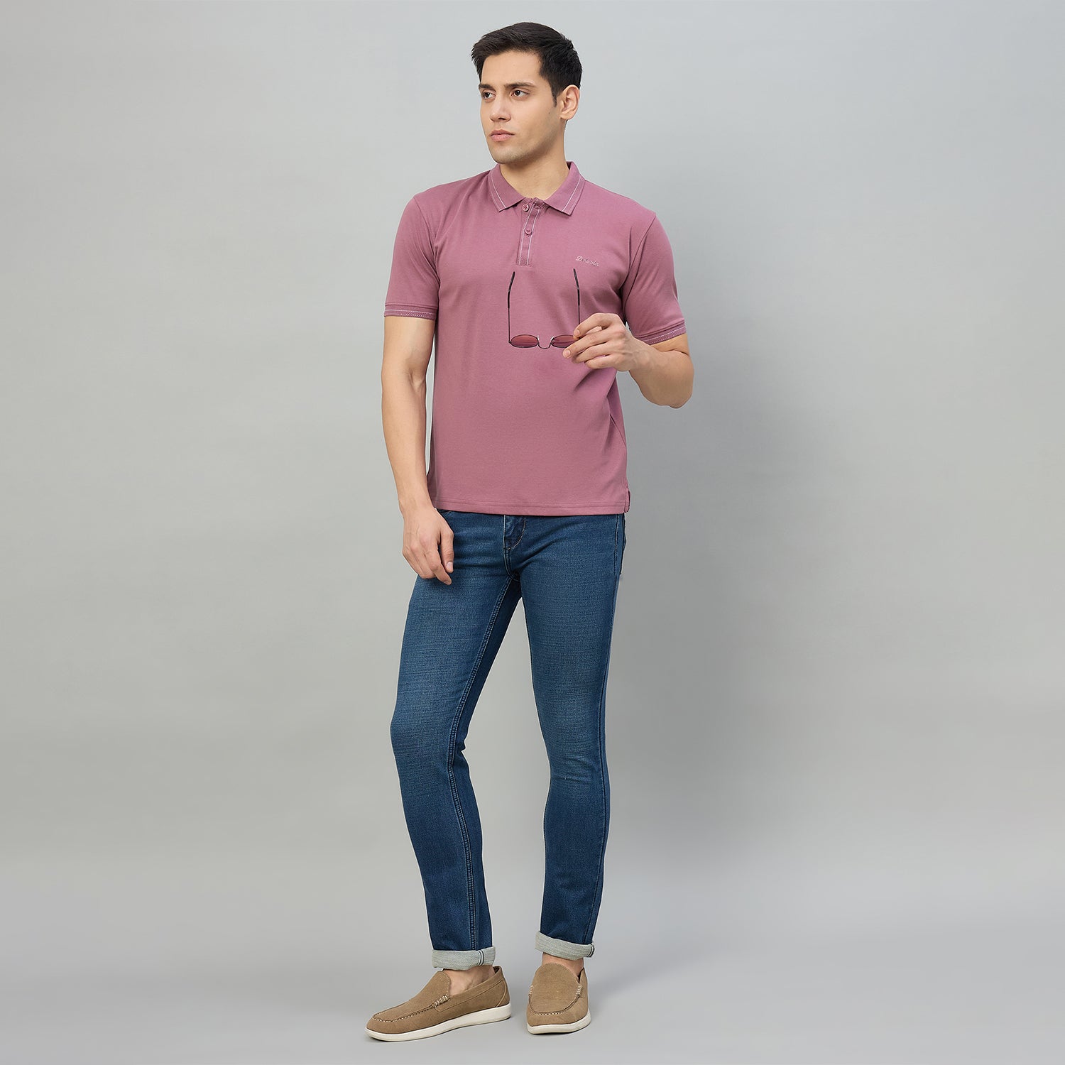 Duke Men Half Sleeve Cotton Regualr Fit Casual T-shirt (LF7888)