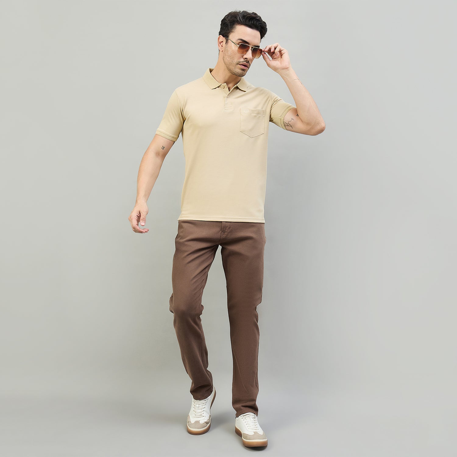 Duke Men Half Sleeve Cotton Smart Fit Casual T-shirt (SD75)