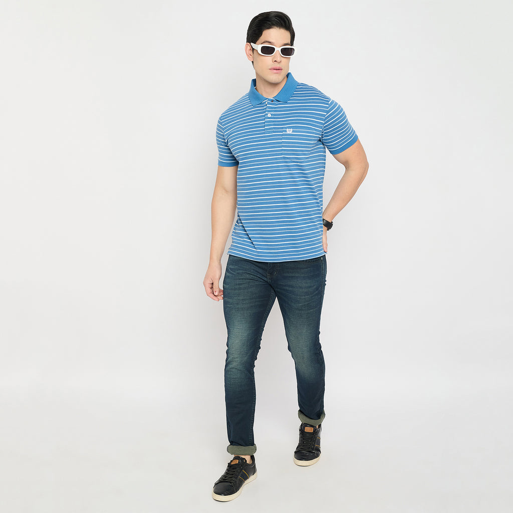 Duke Urban Men Half Sleeve Cotton Collared Tshirt (LF7678)