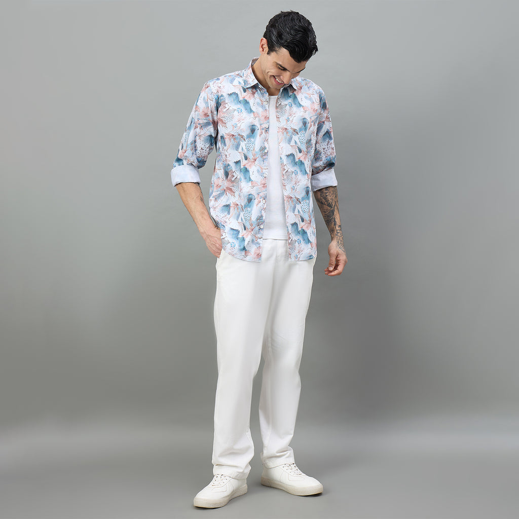 Duke Urban Men Floral Print Full Sleeve Regular Shirt (SDO9PRH)