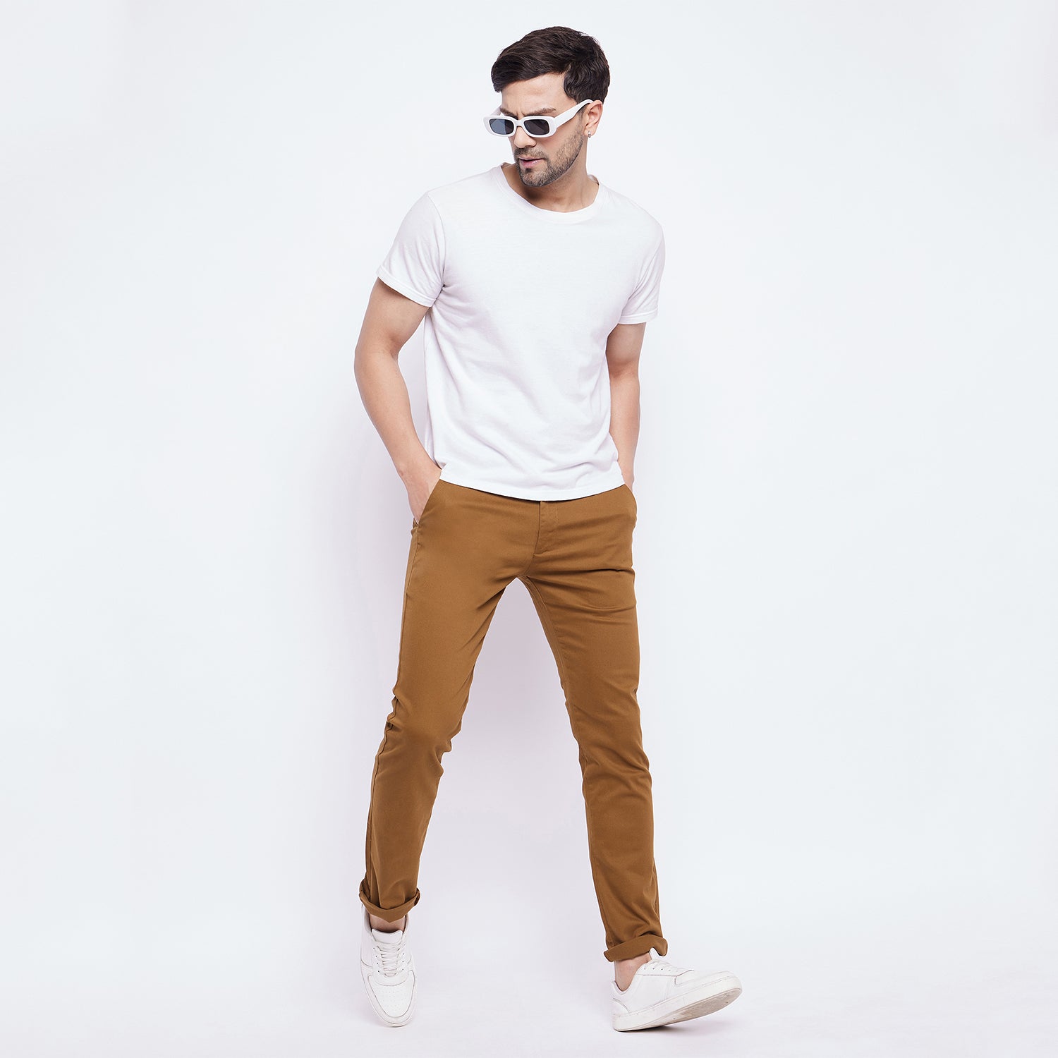 Duke Urban Men Solid Cotton Trousers (SDT4525R)