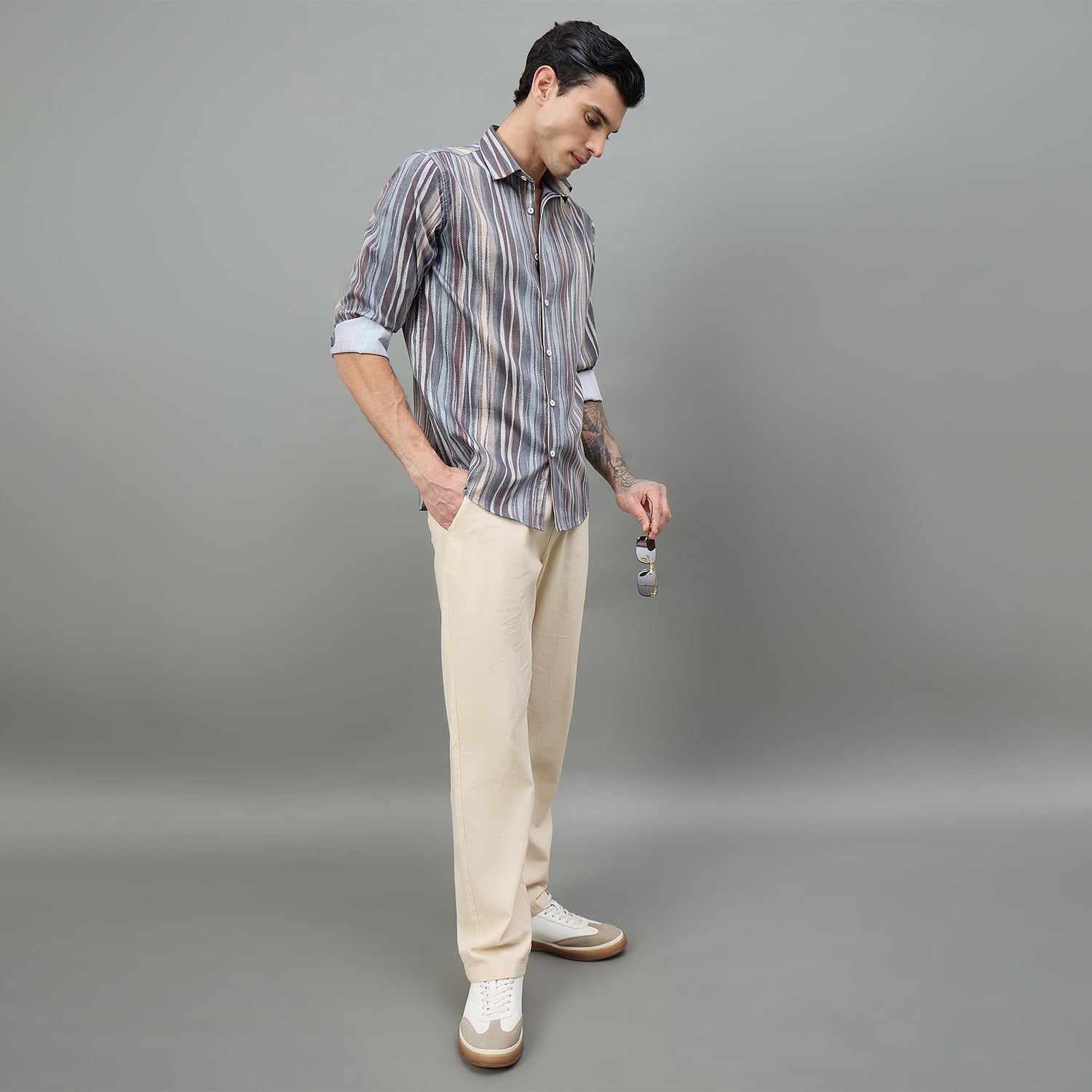 Duke Urban Men Printed Full Sleeve Spread Collar Regular Shirt (SDO9PRK)