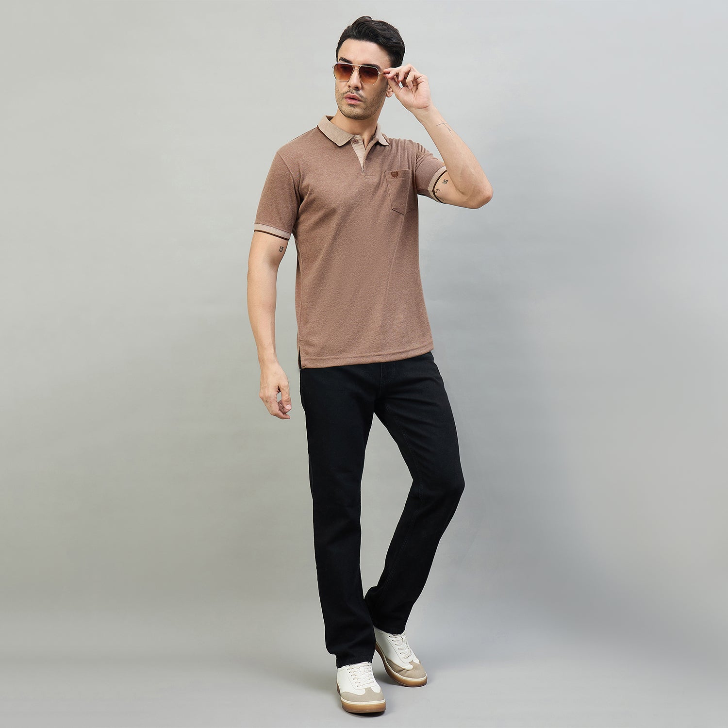 Duke Men Half Sleeve Cotton Smart Fit Casual T-shirt (SD74)