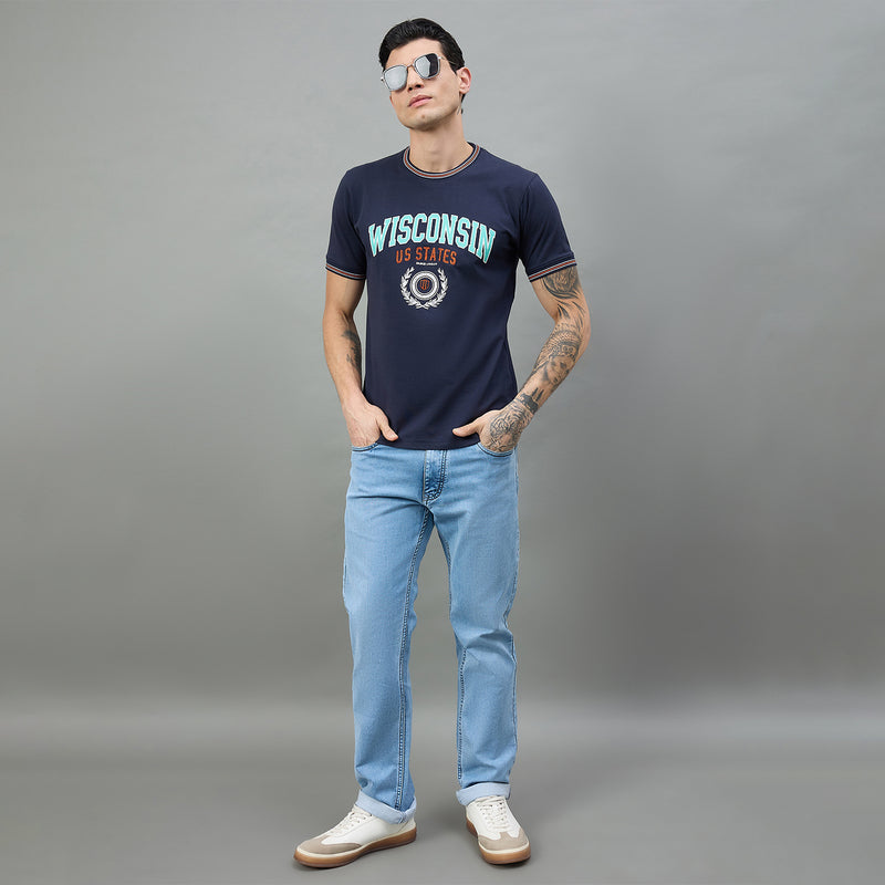 Duke Urban Men Round Neck Half Sleeve Slim T-Shirt (LF7505)