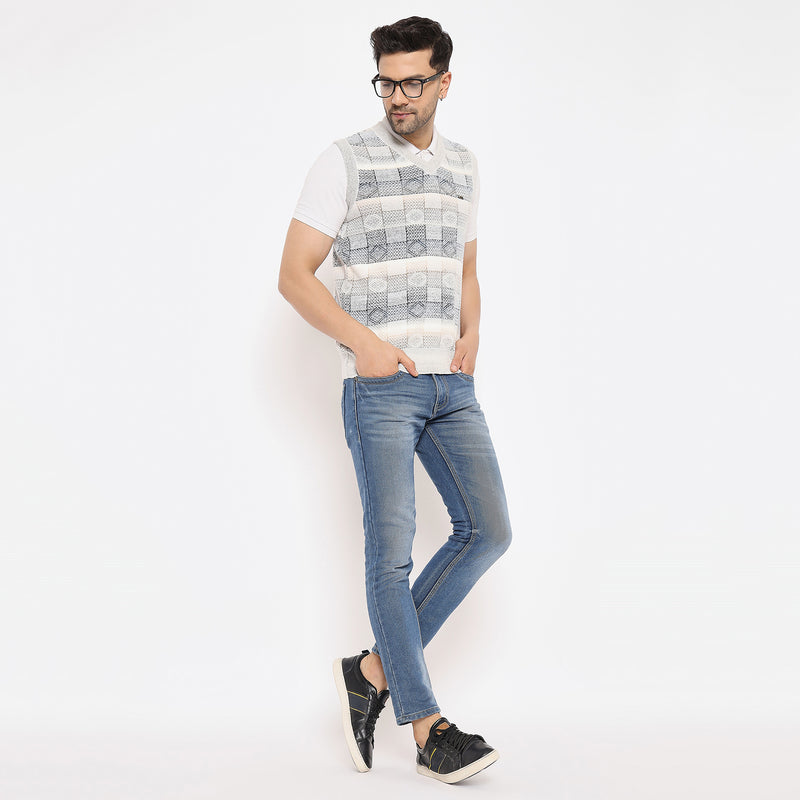 Duke Urban Men Sleeveless V Neck Sweater (SDS2163)