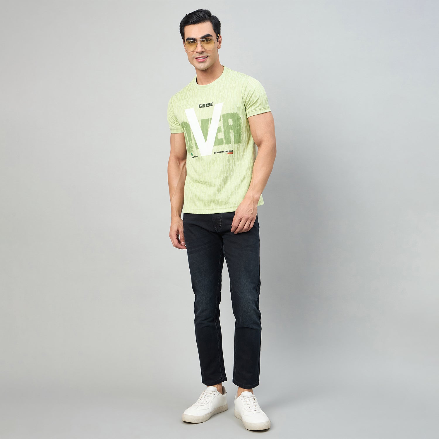 Duke Men Half Sleeve Cotton Smart Fit Casual T-shirt (LF7984)