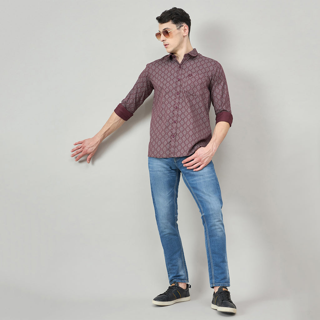 Duke Urban Men Full Sleeve Cotton Shirt (SDO6PRIB)