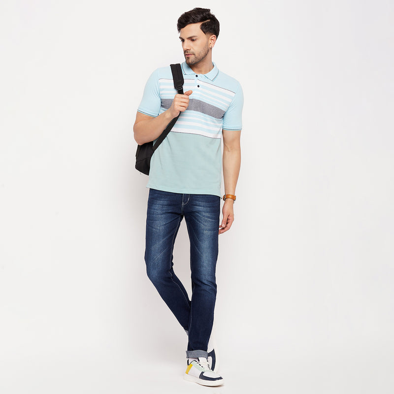 Duke Stardust Men Half Sleeve Polo Neck Cotton T-shirt (LF5880)