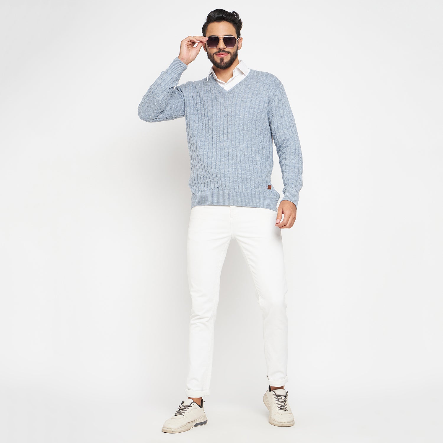Duke Urban Men Full Sleeve V Neck Sweater (SDS2046)