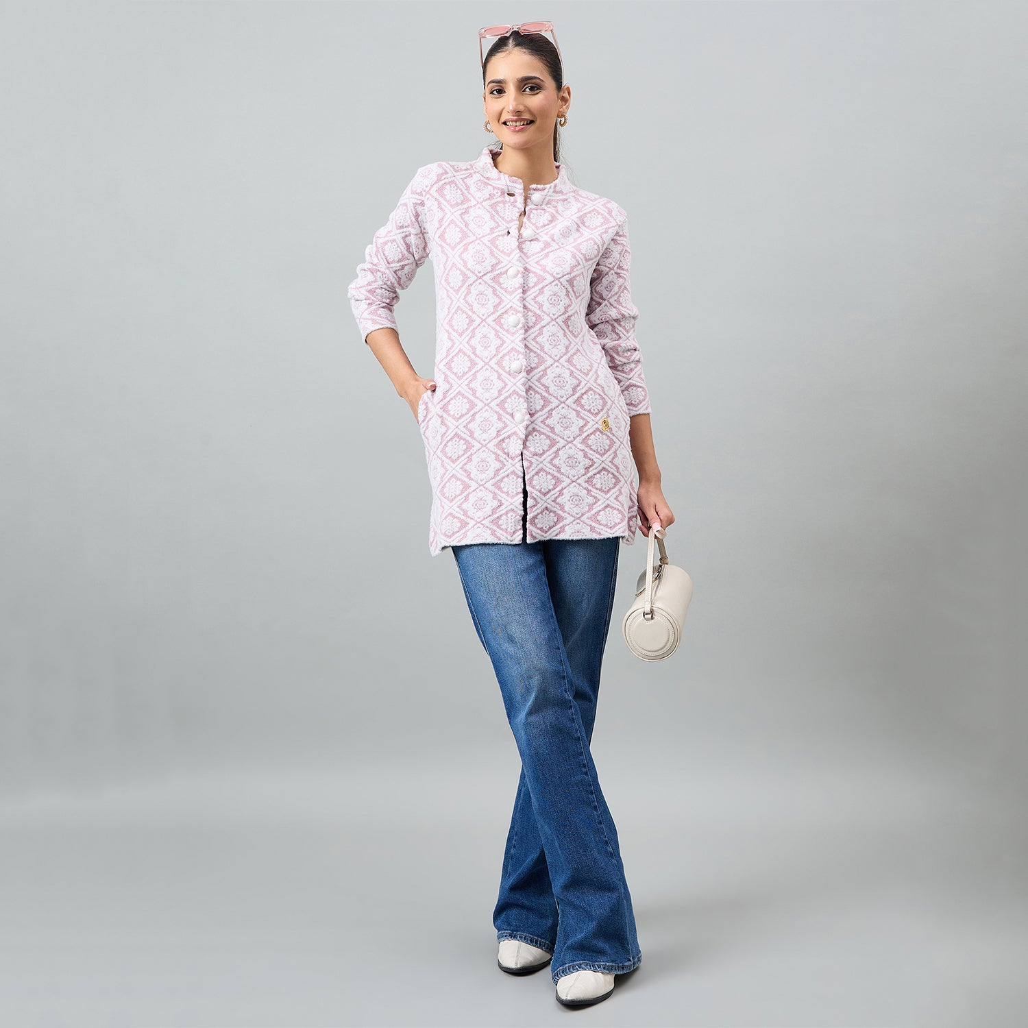 Duke Urban Women Full Sleeve Front Open Regular Cardigan (SDS1368)