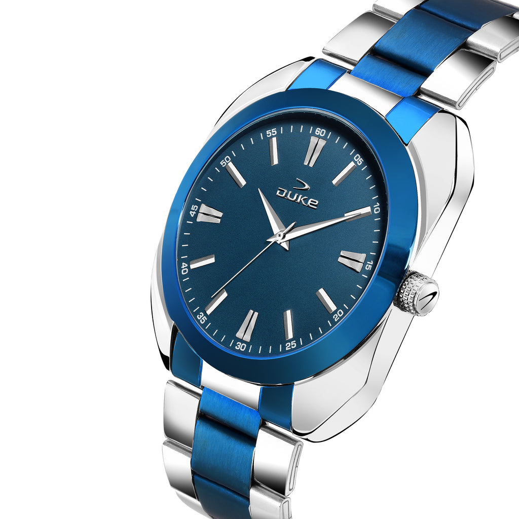 Duke Solid Stainless Steel Strap Chronograph Men Watch Blue Dial (DK017RM02C)