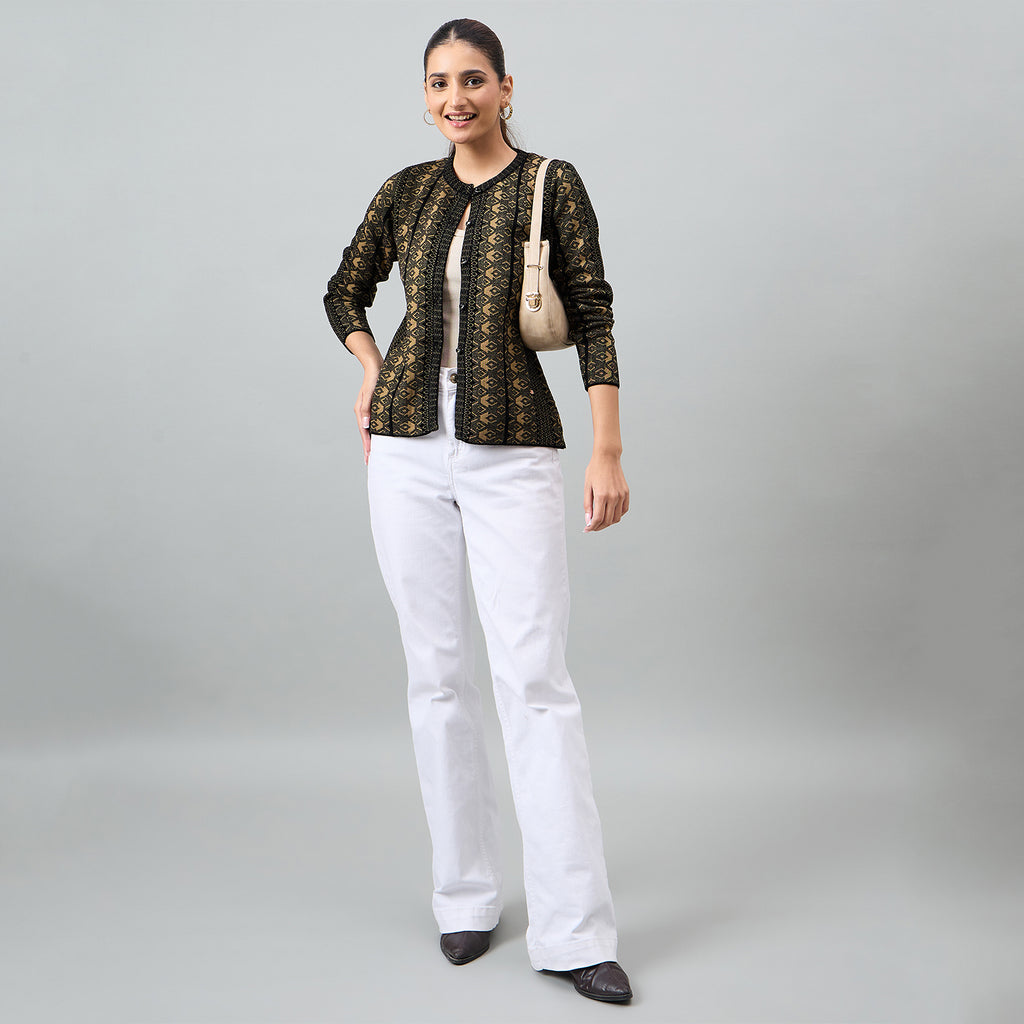 Duke Urban Women Full Sleeve Front Open Regular Cardigan (SDS1364)