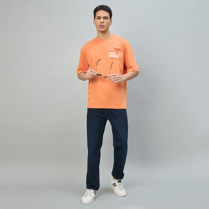 Duke Urban Men Printed Half Sleeve Round Neck Oversized Tshirt (LF7681)