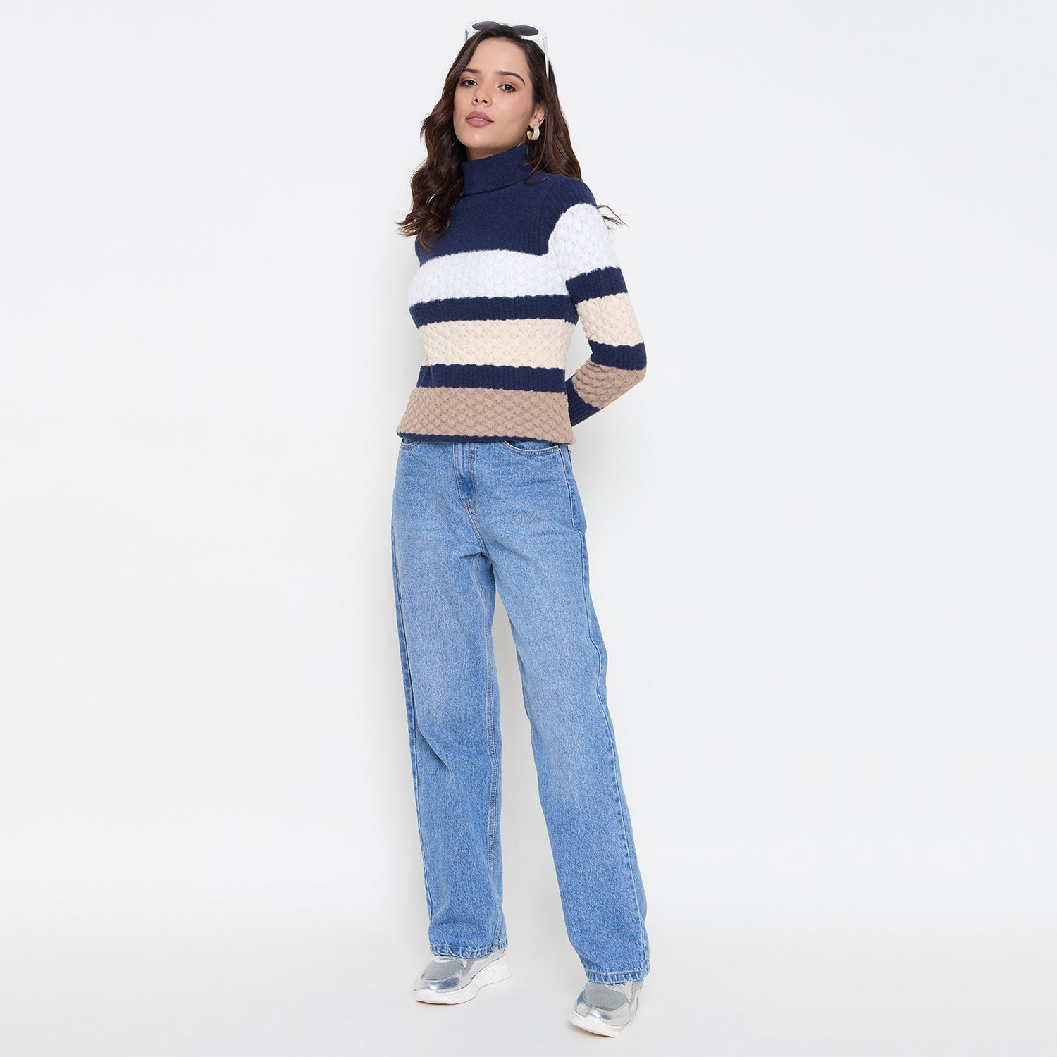 Duke Urban Women Full Sleeve High Neck Pullover (SDS1397)
