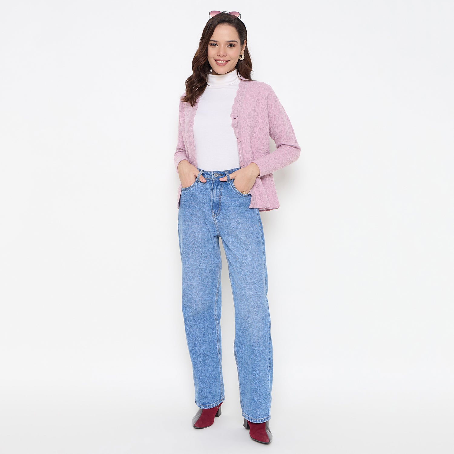 Duke Urban Women Full Sleeve Front Open Sweater (SDS1340)
