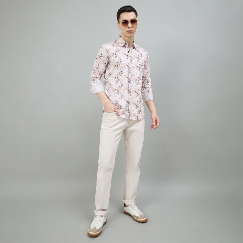 Duke Urban Men Floral Print Full Sleeve Slim Shirt (SDO6PRIE)