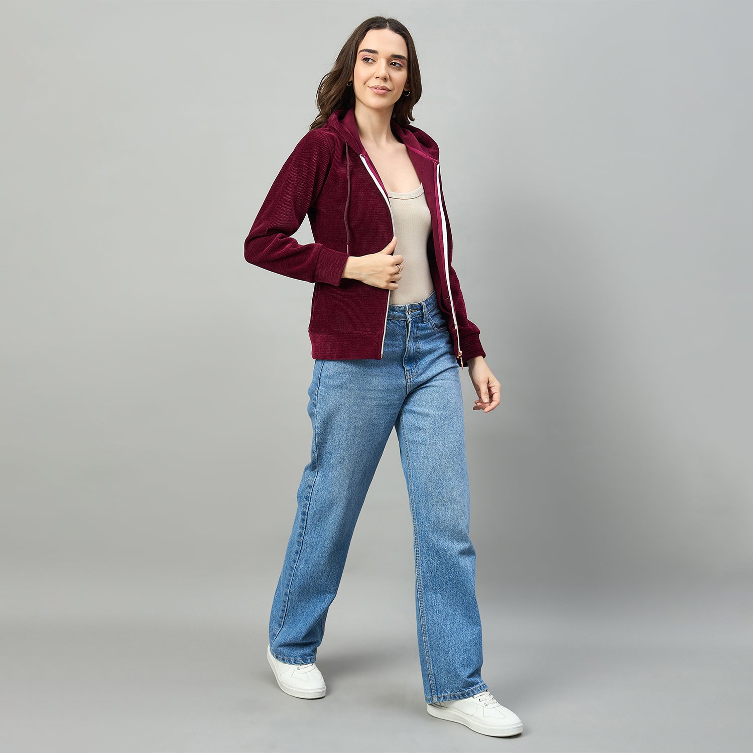 Duke Urban Women Full Sleeve Hooded Sweatshirt (LFX1006)