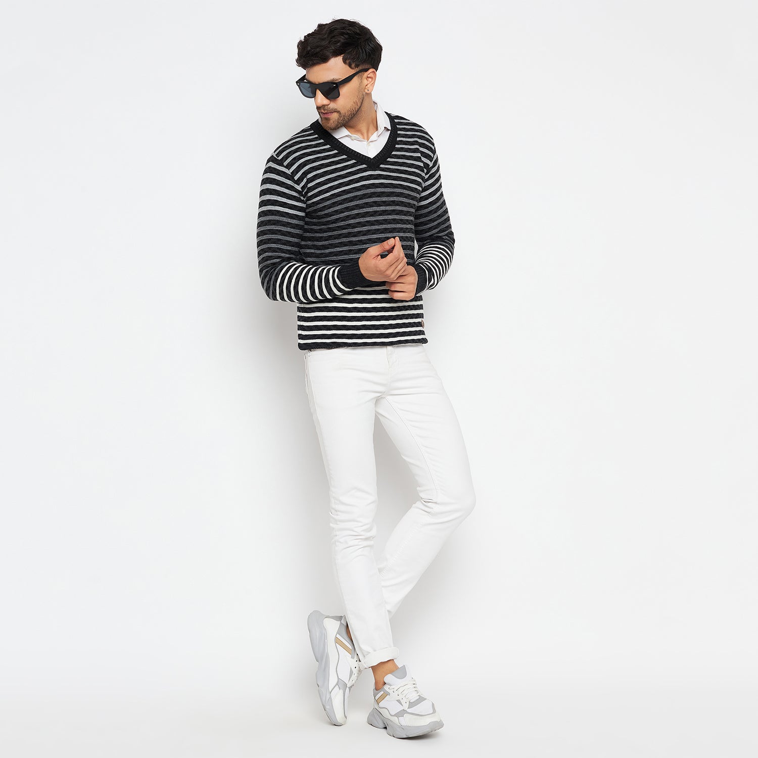 Duke Urban Men Full Sleeve V Neck Sweater (SDS2058)