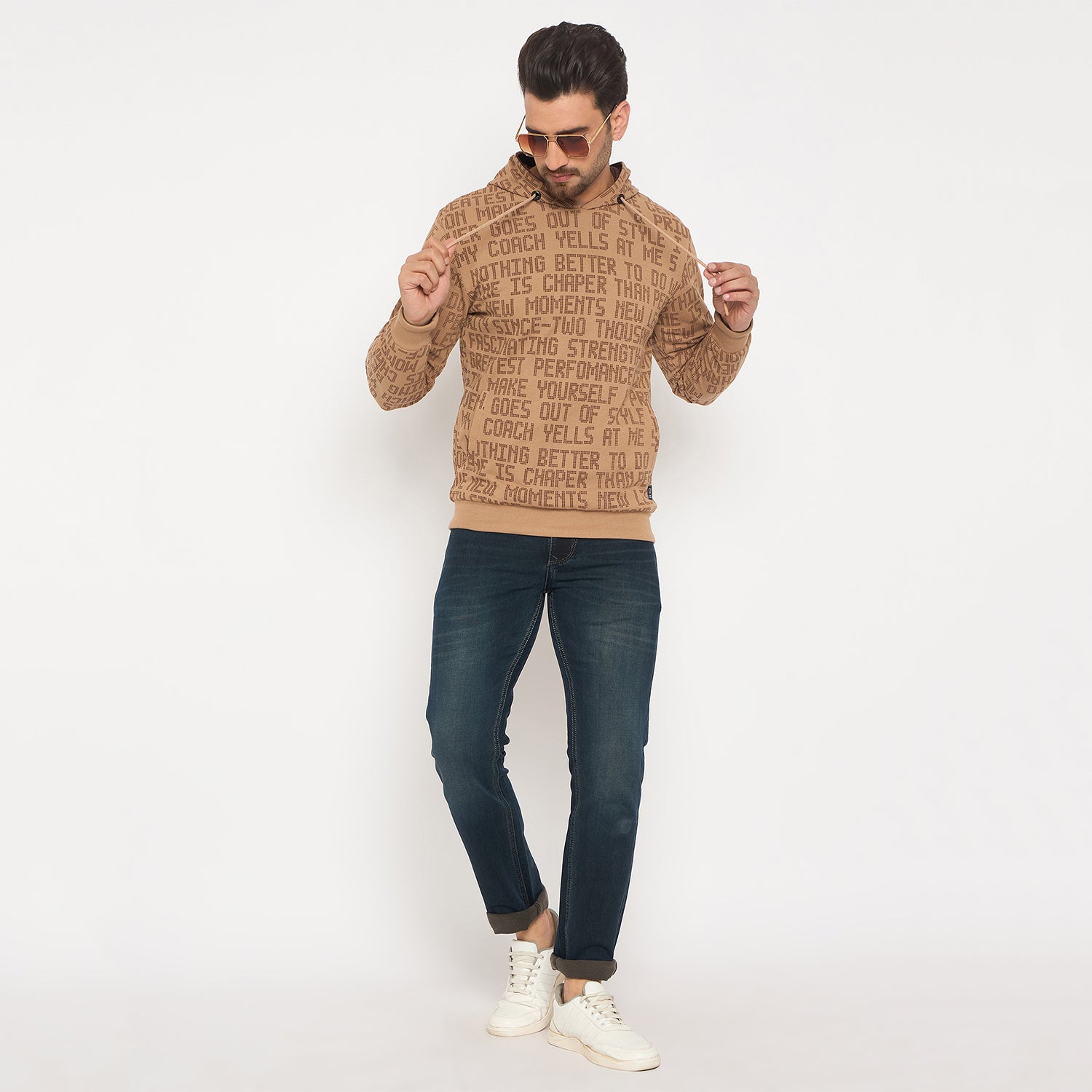 Duke Urban Men Full Sleeve Hooded Reversible Sweatshirt (LF6441)