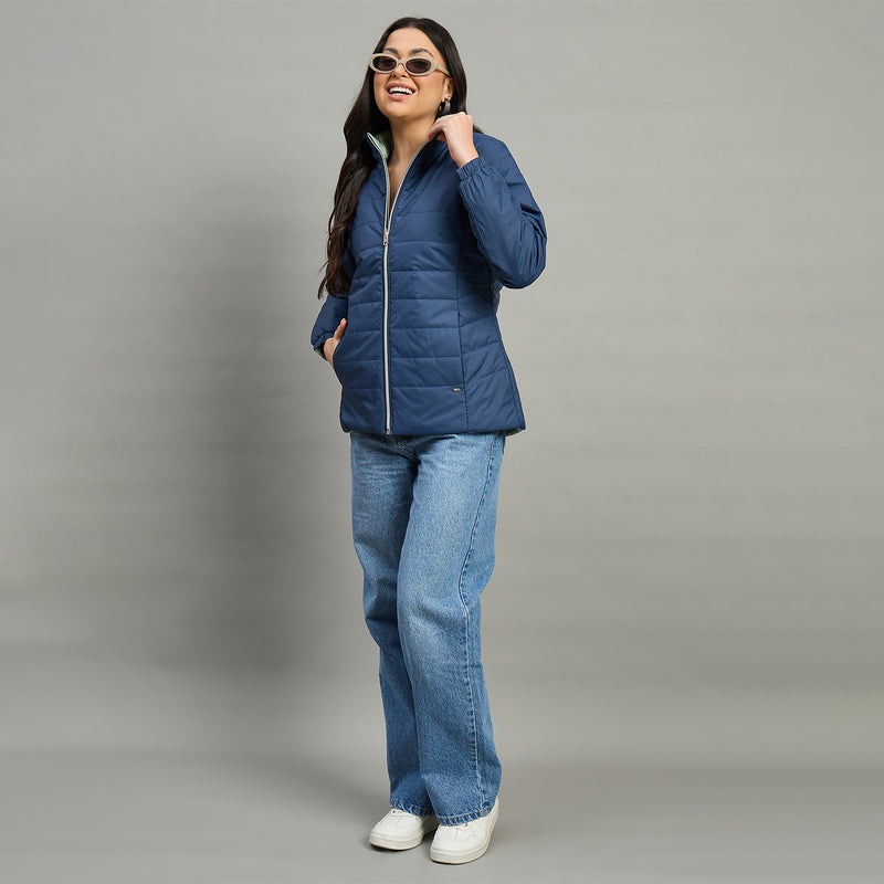 Duke Urban Women High Neck Full Sleeve Reversible Regular Jacket (SDZ2121)