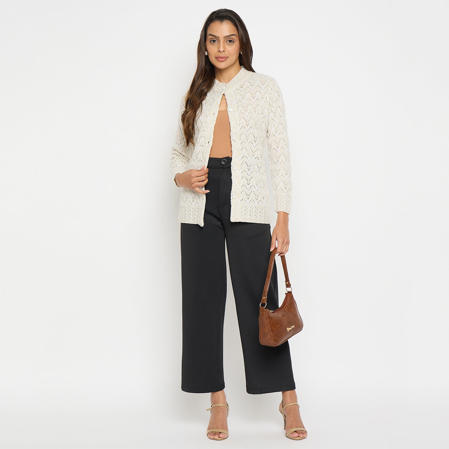 Duke Stardust Women Full Sleeve Round Neck Cardigan (SDS1059R)