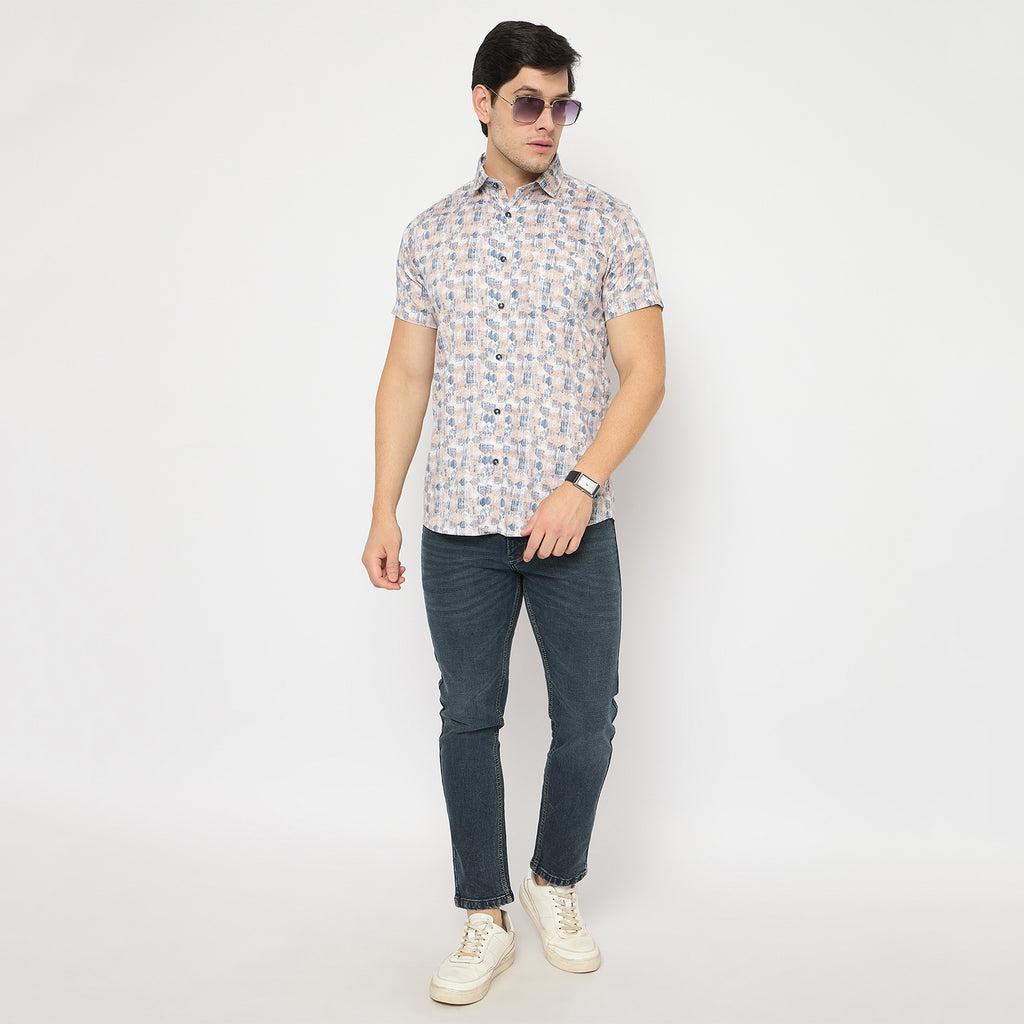 Duke Urban Men Half Sleeve Cotton Shirt (SDO4PRR)