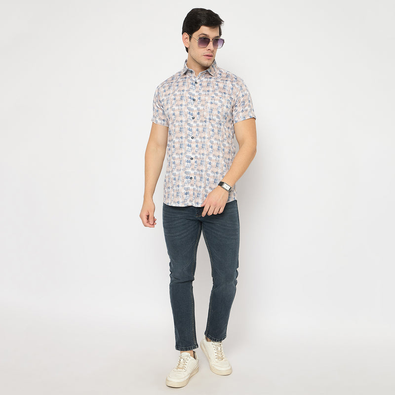 Duke Urban Men Half Sleeve Cotton Shirt (SDO4PRR)