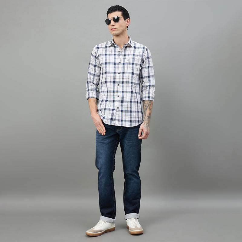 Duke Urban Men Checkered Full Sleeve Spread Collar Regular Shirt (SDO9CKAH)