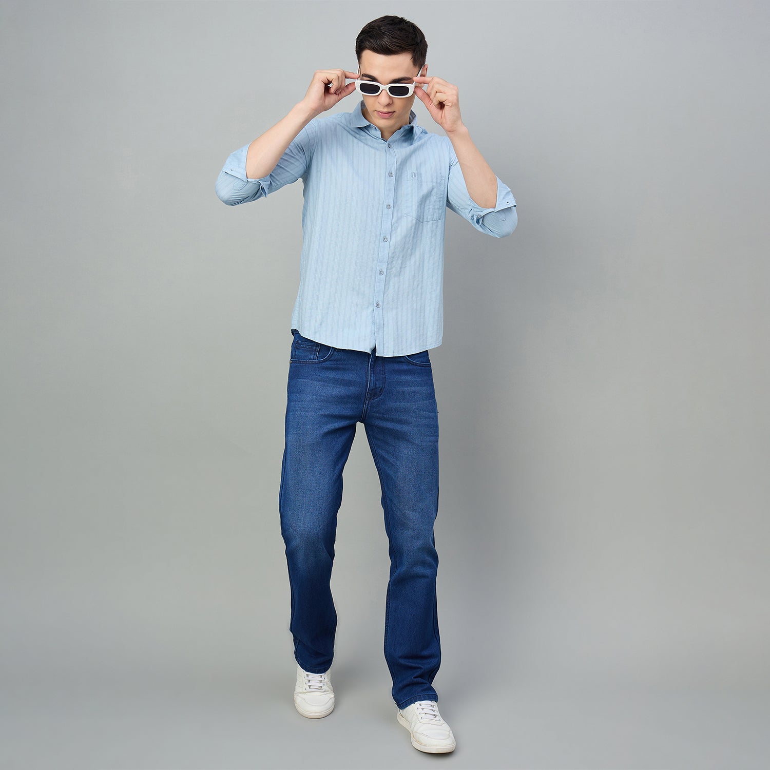 Duke Urban Men Shortstyle Striped Shirt (SDO7PLR)