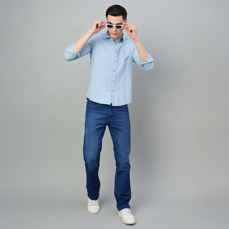 Duke Urban Men Shortstyle Striped Shirt (SDO7PLR)