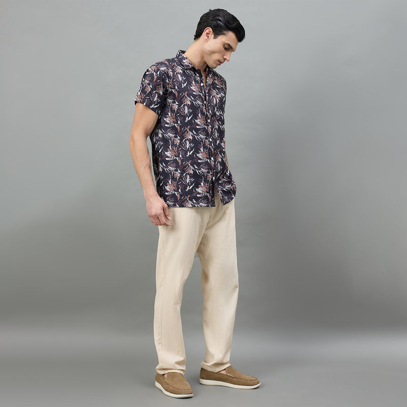 Duke Urban Men Floral Print Half Sleeve Regular Shirt (LF6083T)