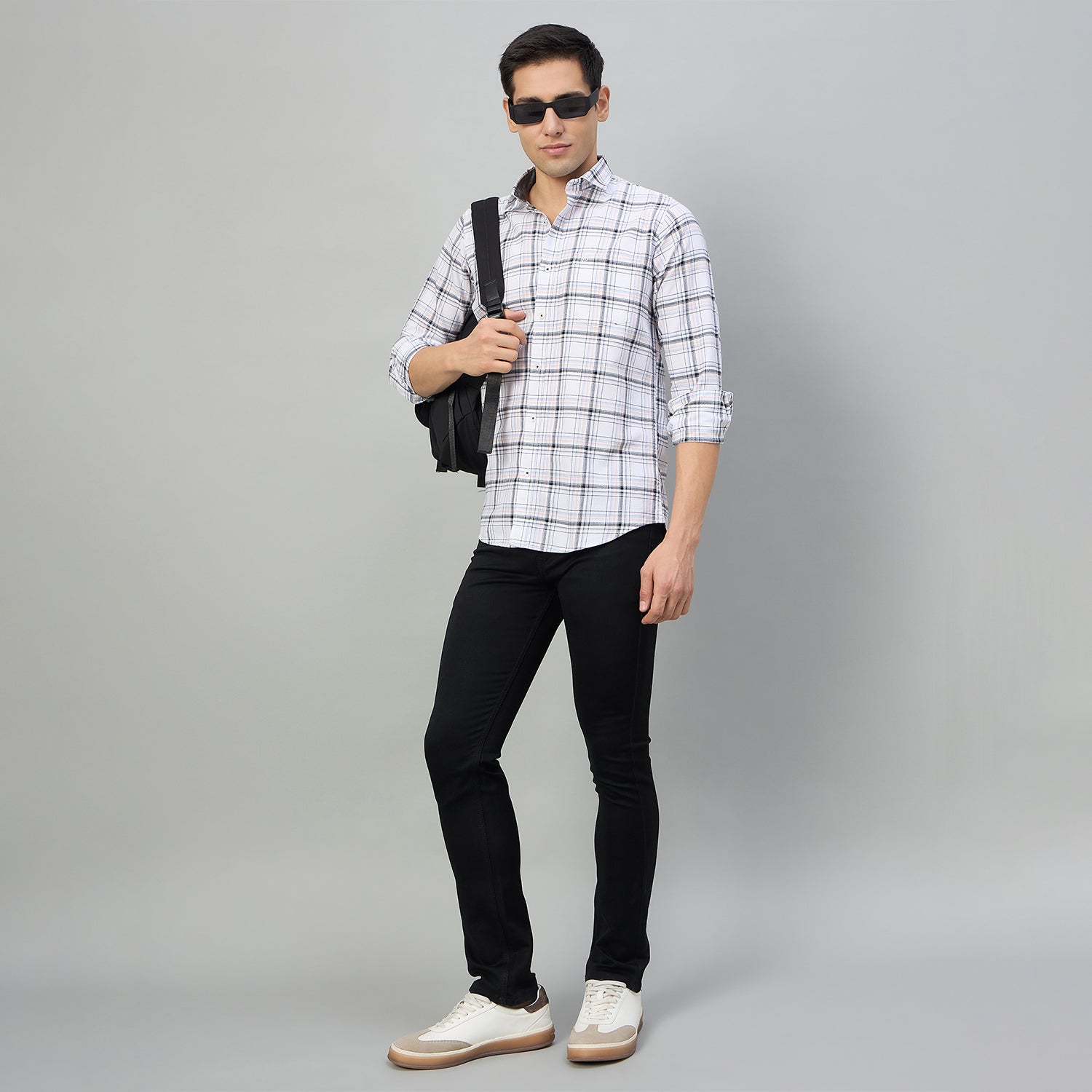 Duke Men Slim Fit Full Sleeve Short Style Cotton Shirt (SDO8CKBU)